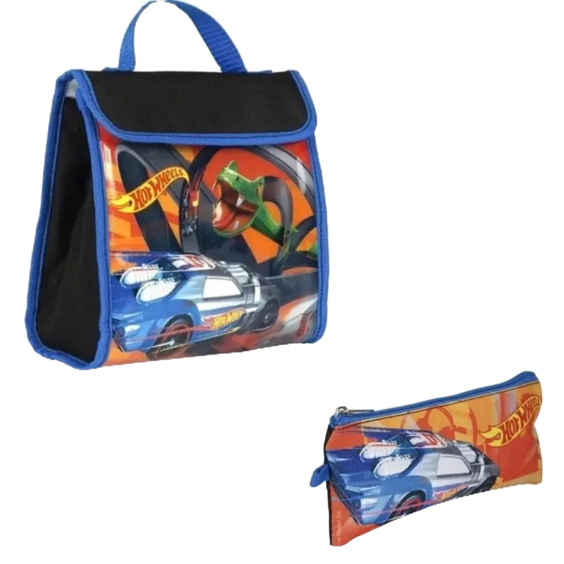 Kit Lancheira Estojo Hot Wheels Sestini Shopee Brasil