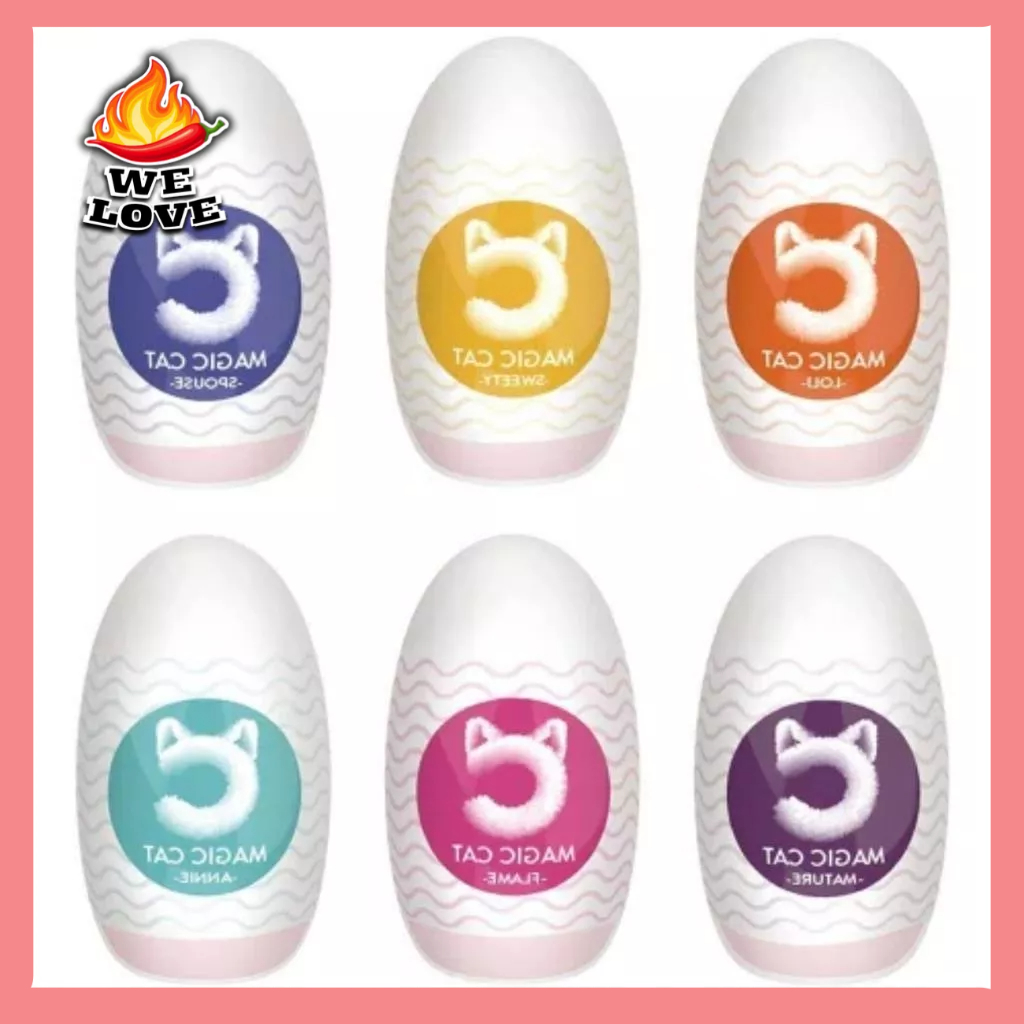 Masturbador Massageador Egg Ovo Vagina Silicone Masculino Magic Cat