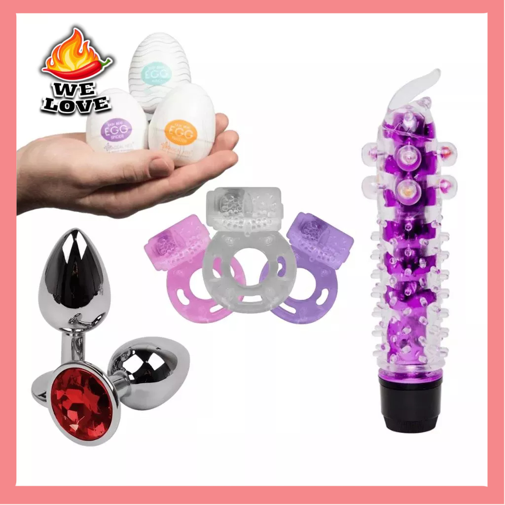 Kit Vibrador Feminino Formato Penis Personal Plug Anal P Egg