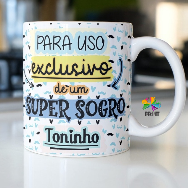 Caneca Porcelana Pra Uso Exclusivo De Um Super Sogro Personalizada