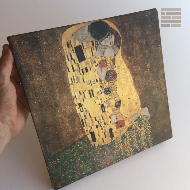 Quadro O Beijo Gustav Klimt Obras De Artes Em Tela Acetinada Shopee