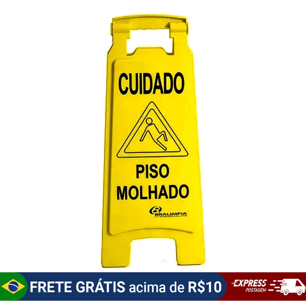 Cavalete De Sinaliza O Placa Amarela Piso Molhado Bral Mpia Shopee