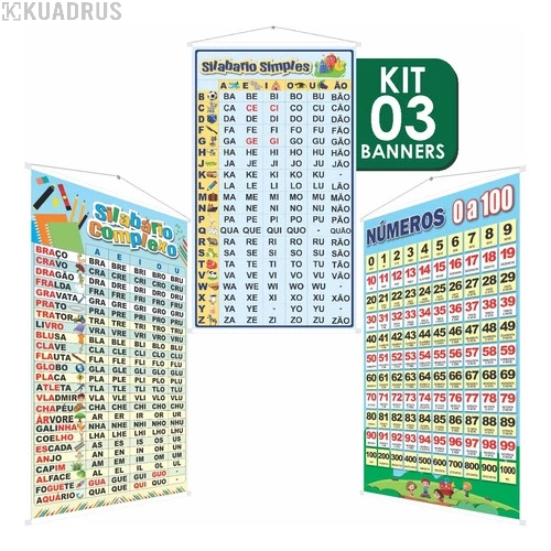 Banner Pedag Gico Kit Und Alfabeto Simples Complexo Numeros