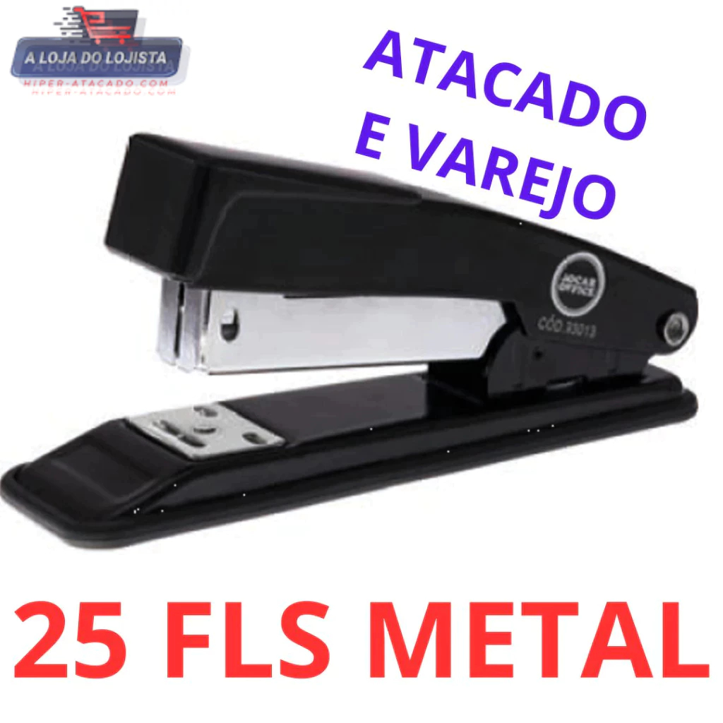 KIT 12 UNIDADES DE GRAMPEADOR 25 FOLHAS 11 66 CADA IDEAL PARA USO