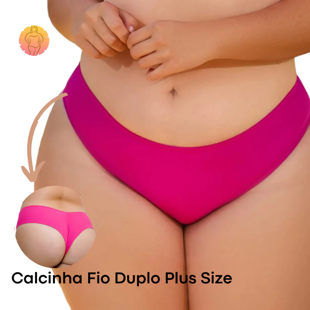 Kit Calcinha Fio Duplo Plus Size Lingerie Algod O Moda Ntima