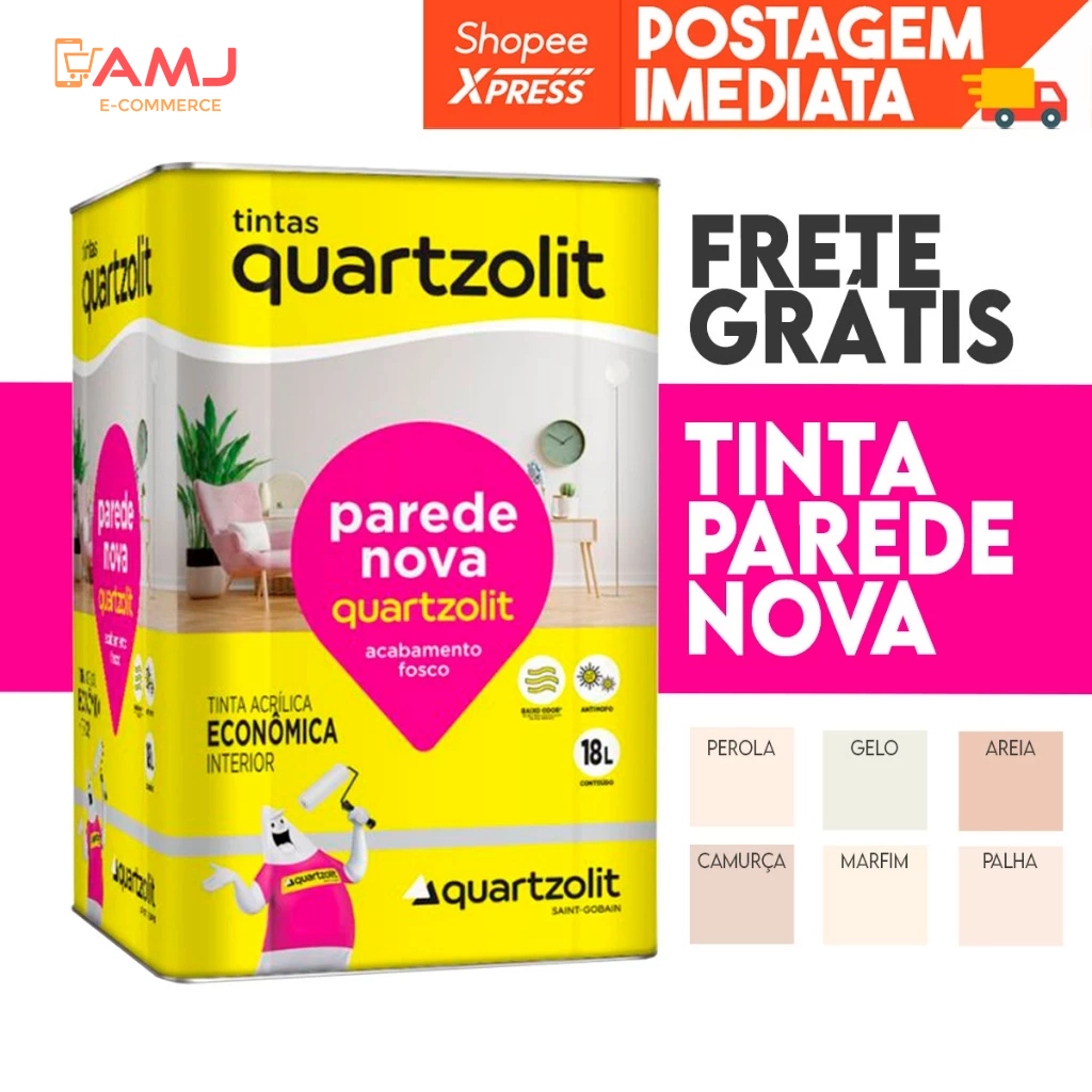 Tinta Acr Lica Parede Nova Litros Anti Mofo Quartzolit Branco