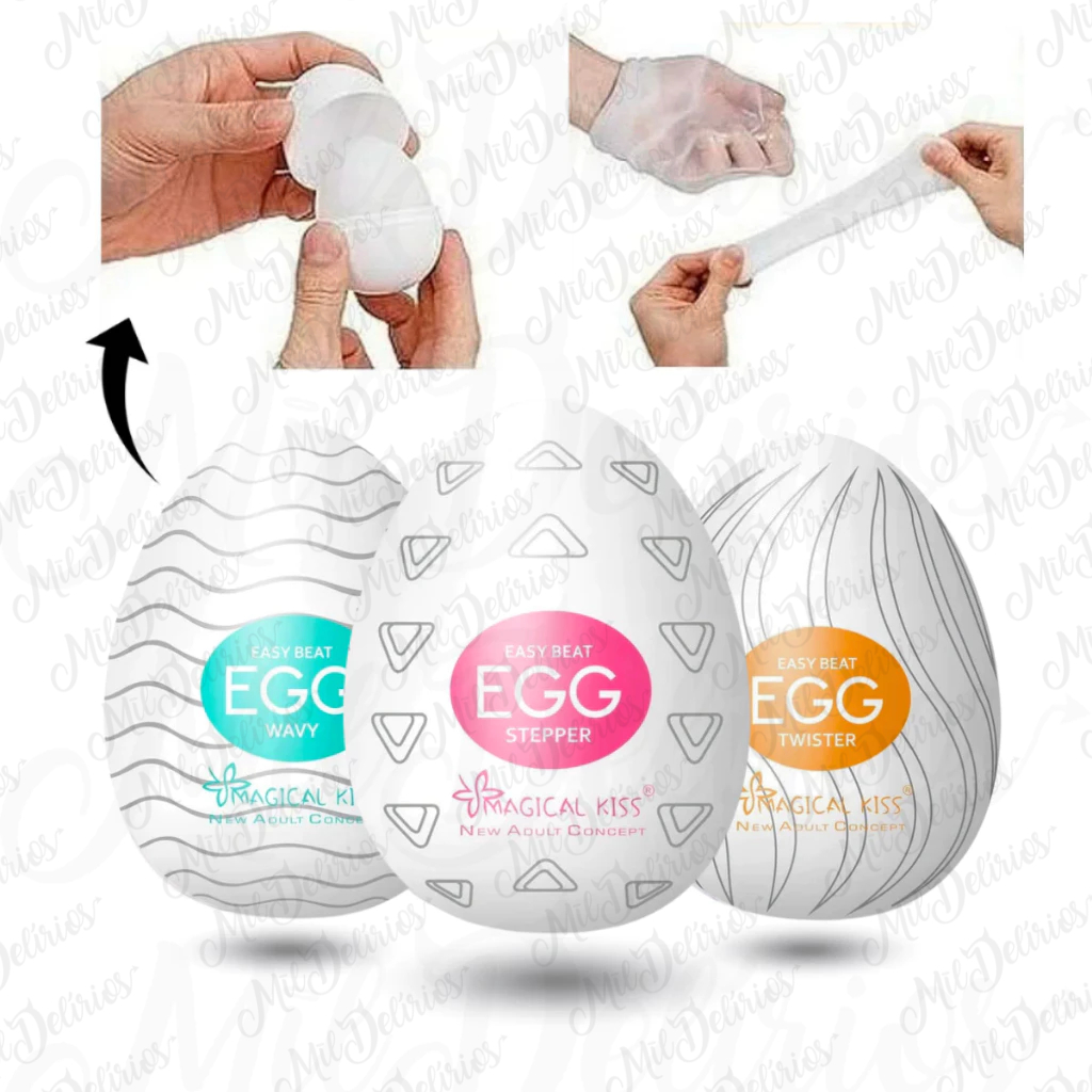 Kit Egg Masturbador Masculino Ovo Sex Shop Texturas Diversas Shopee