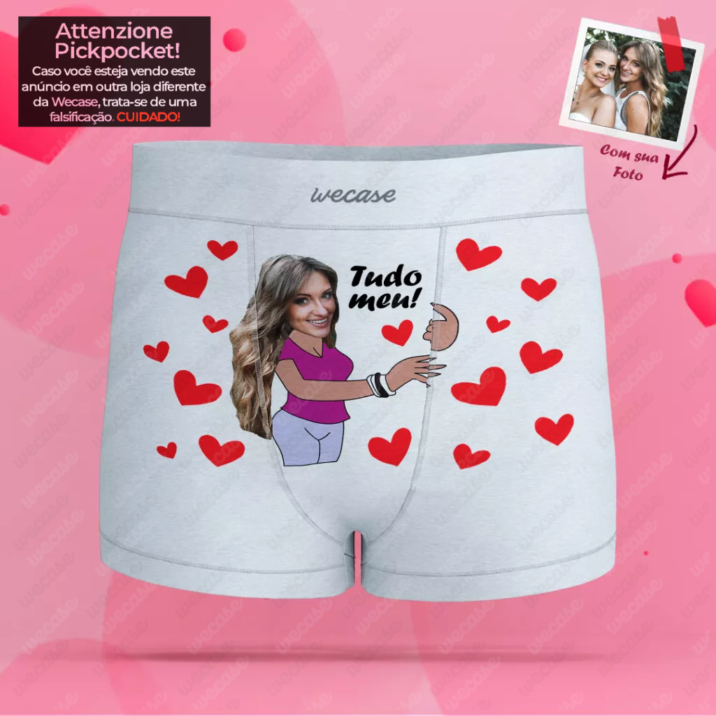 Cueca Personalizada Foto Agarrando Wecase Shopee Brasil