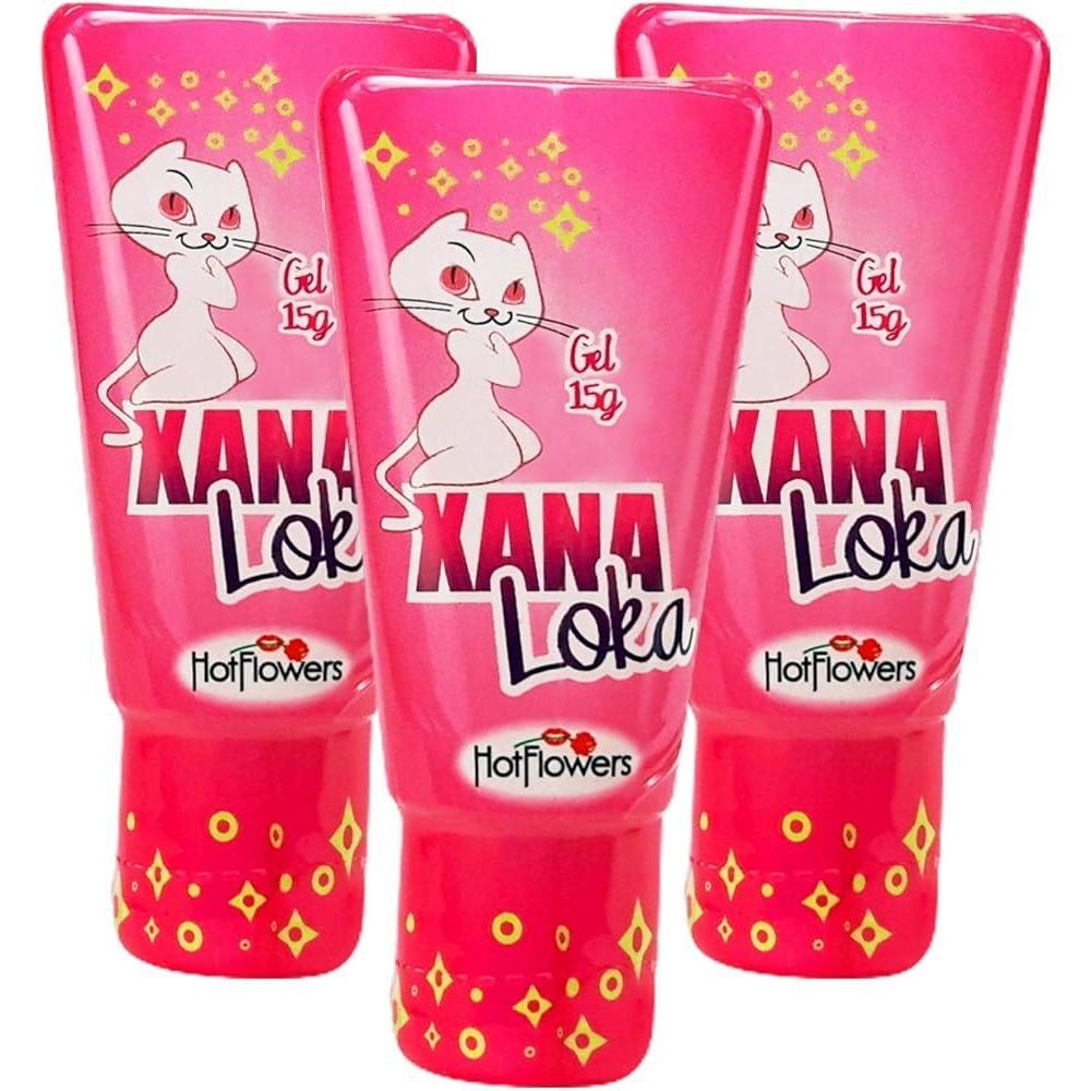 KIT Xana Loka Gel Lubrificante Intimo Feminino G Hot Flowers