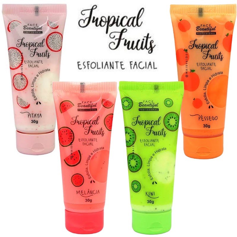 Esfoliante Facial Tropical Fruits Face Beautiful Kiwi Melancía