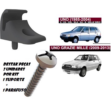 Kit Do Suporte Do Quebra Sol Parafuso Fiat Uno 1985 1986 1987 1988