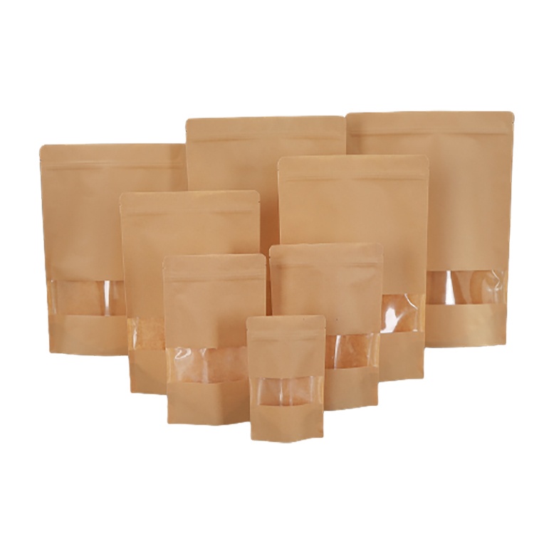 Saco Papel Stand Up Pouch Fosco Kraft Visor 14x22 50un Shopee Brasil