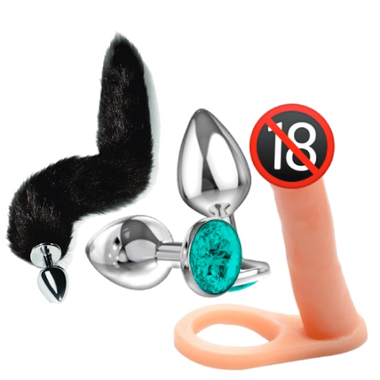 Kit Plug Anal Cauda Raposa Plug Anal Pedra Inox Penis Dupla