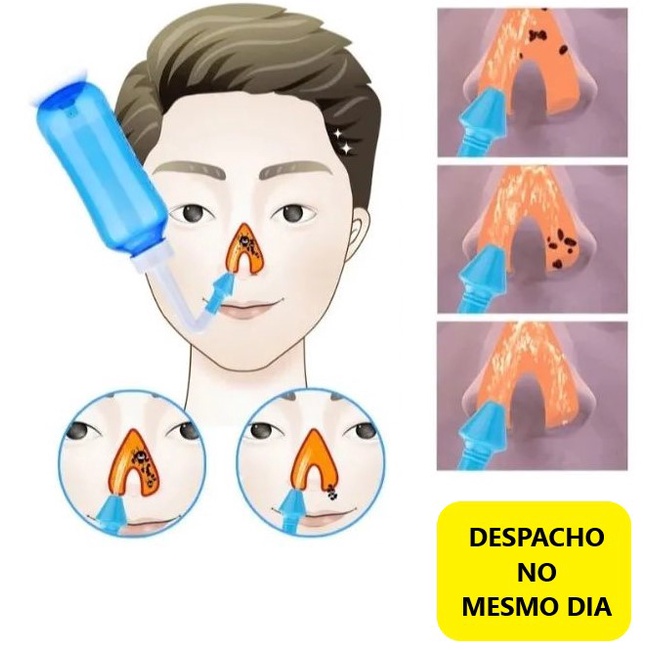 Garrafa Frasco Para Limpeza Higiene Nasal Nariz Anti Sinusite Rinite