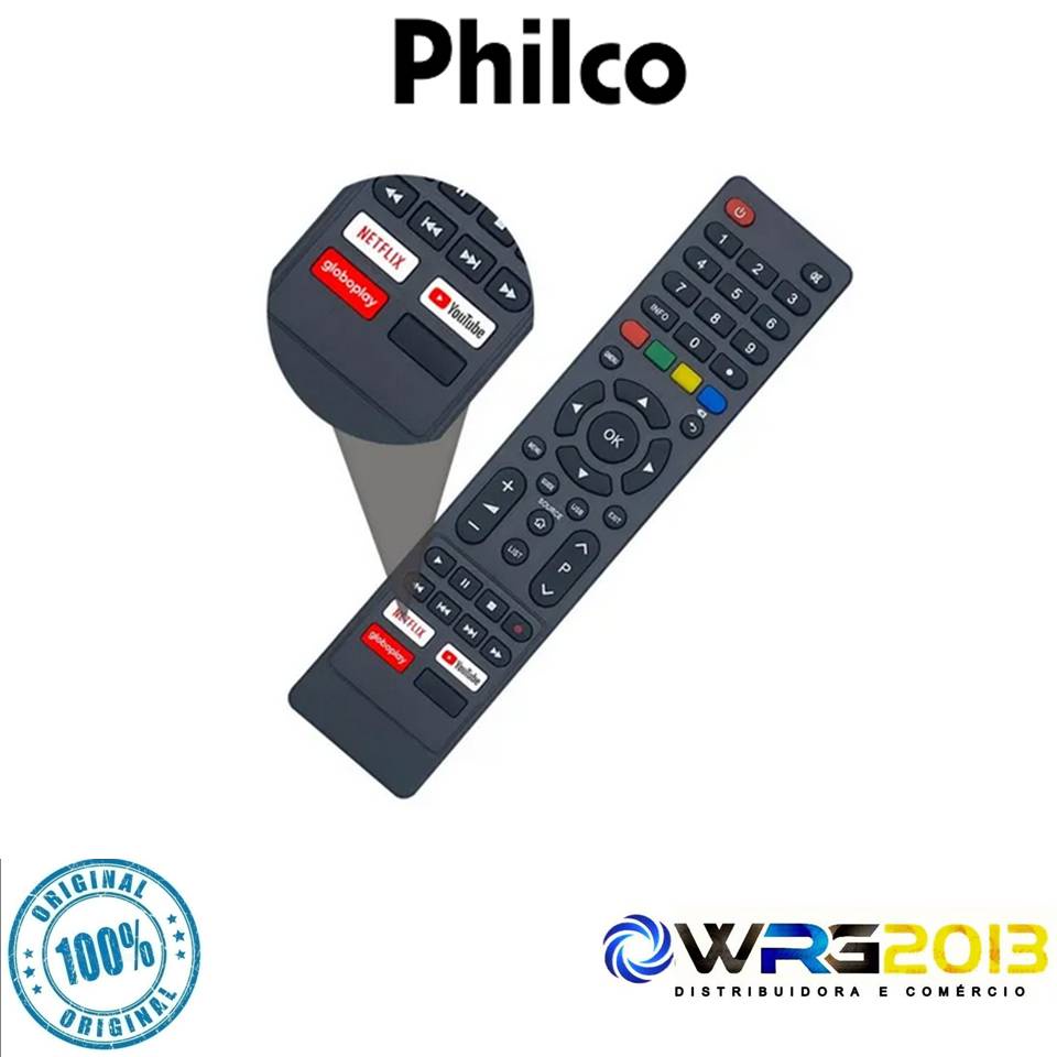 Controle Remoto Para Smart Tv Philco K Netflix Globo Play Shopee Brasil