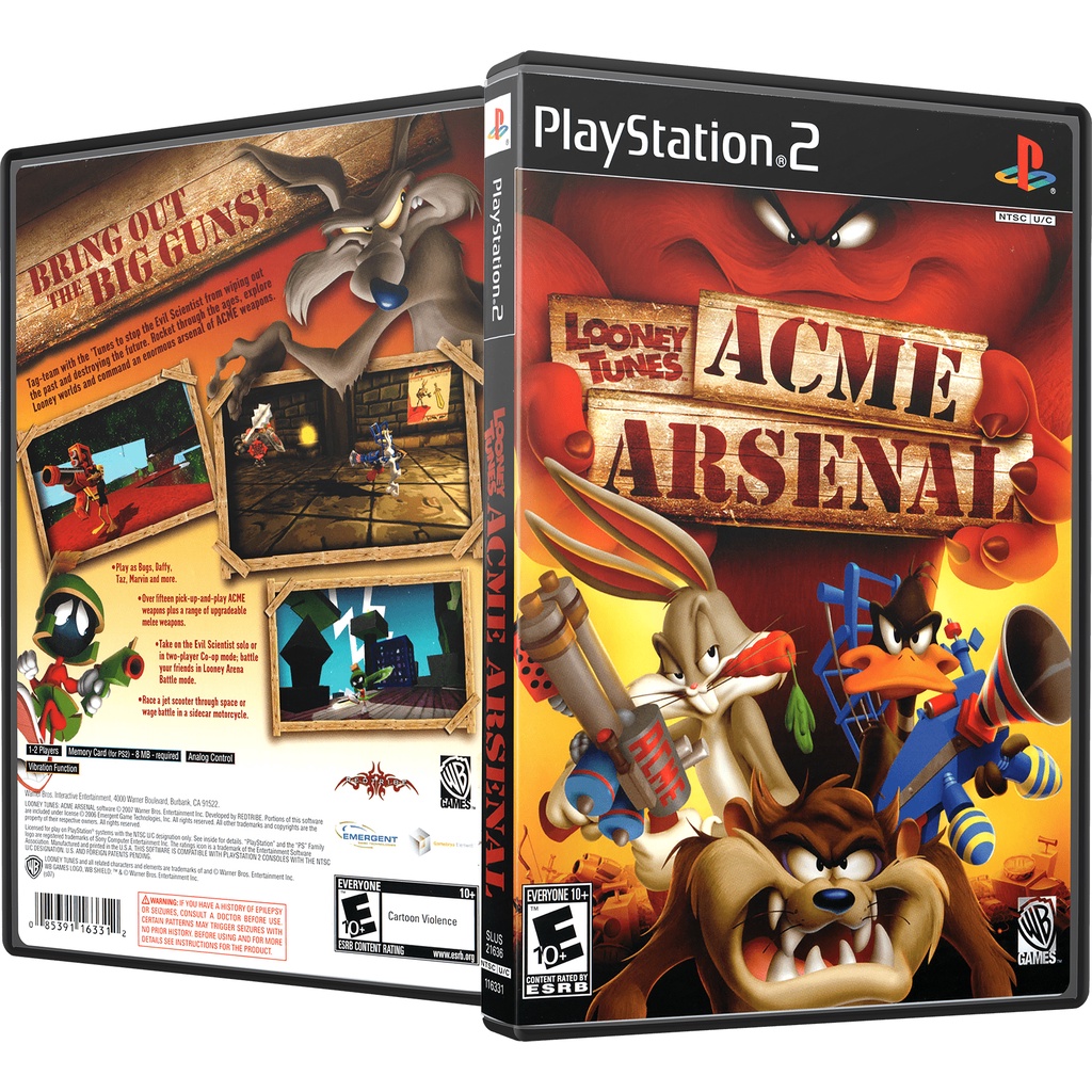 Looney Tunes Acme Arsenal USA Para Ps2 Shopee Brasil