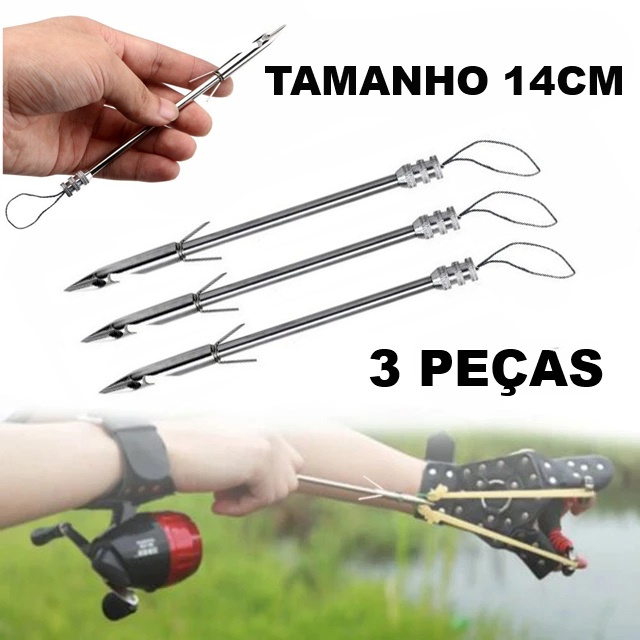 Seta De Estilingue P Pesca Unidades A O Inoxid Vel Cm Shopee Brasil