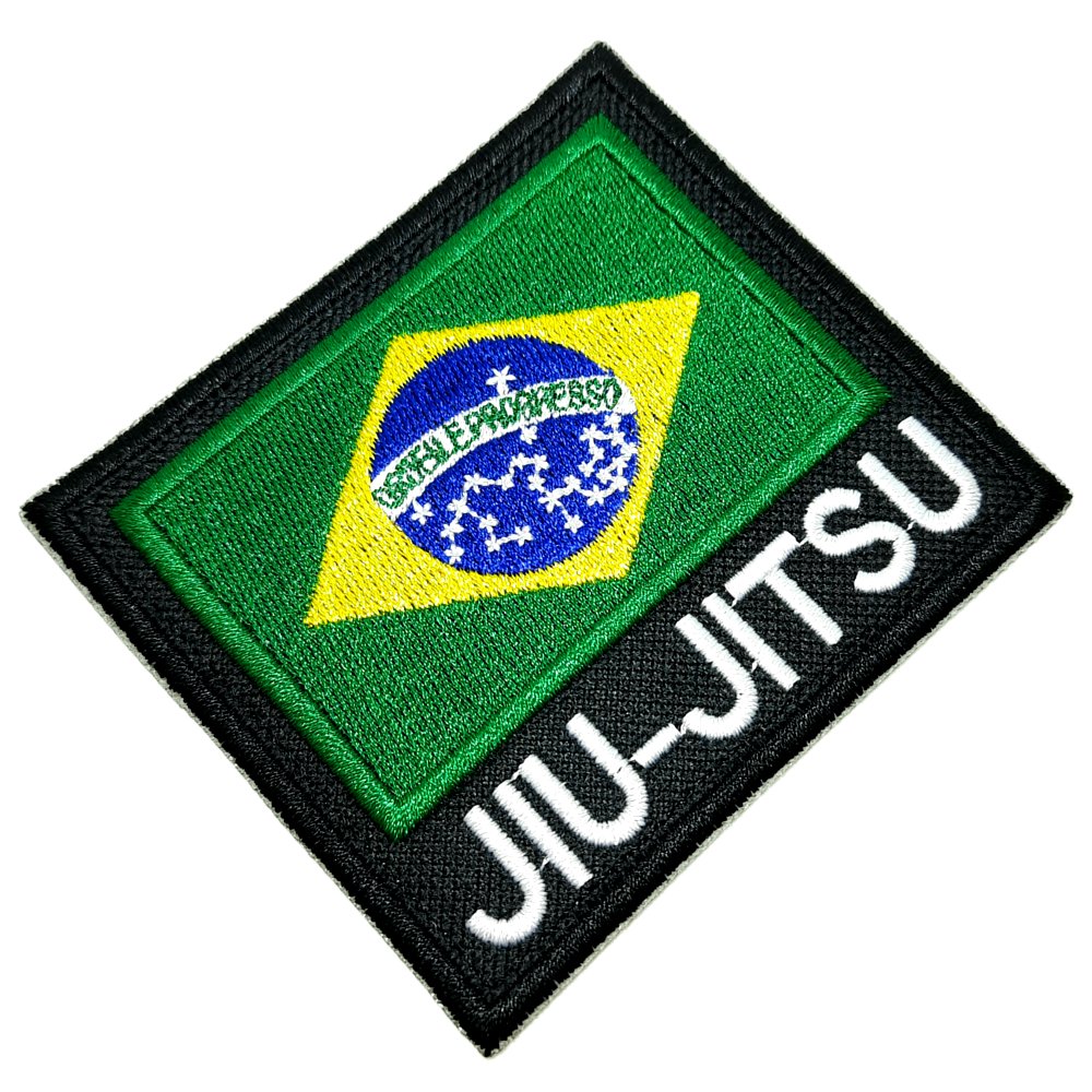 Jiu Jitsu Bandeira Brasil Patch Bordado Termo Adesivo Shopee Brasil