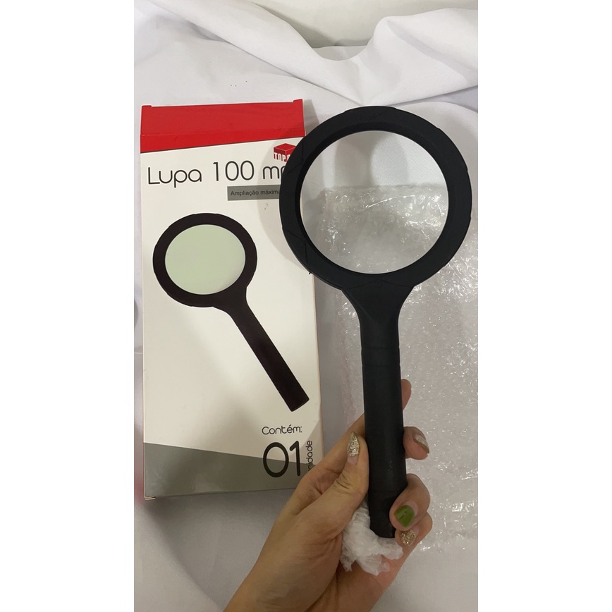 Lupa De Aumento Grande Lente Manual Mm Leitura Shopee Brasil