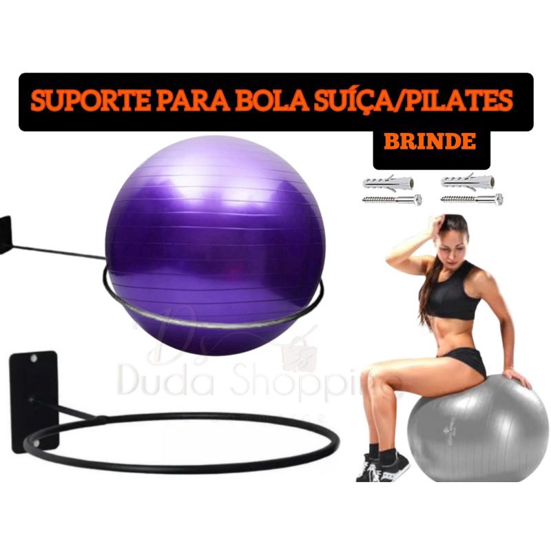 Suporte para bola de pilates bola suíça de parede 1 unidade Shopee