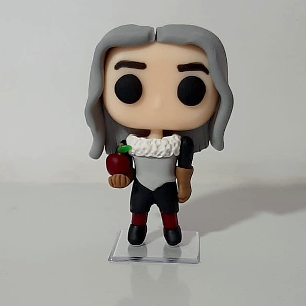 Boneco Isaac Newton Artesanal Estilo Funko Pop Feito Em Porcelana Fria