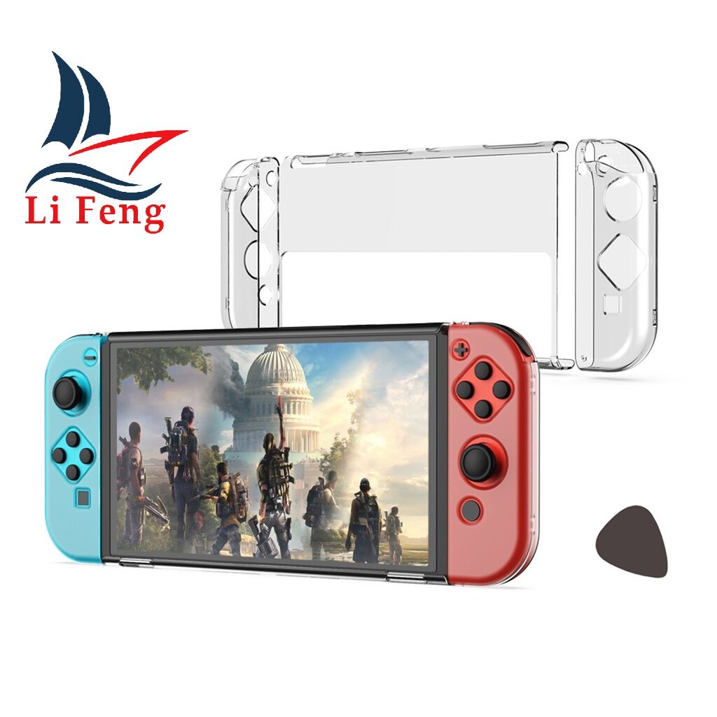 Capa Case Acrilico Transparente Cristal Joycon Nintendo Switch Oled