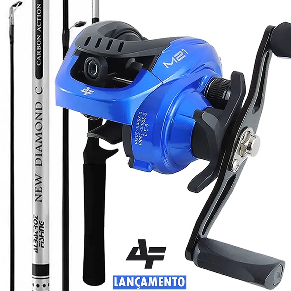 Carretilha Albatroz M21 Slim Blue Drag 5kg Vara Carbono Shopee Brasil