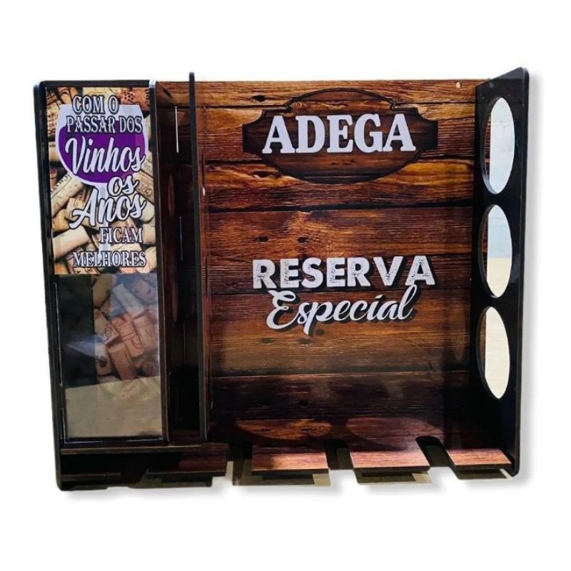 Adega Reserva Especial Pra Vinho Madeira Adesivado Adesivo Shopee Brasil