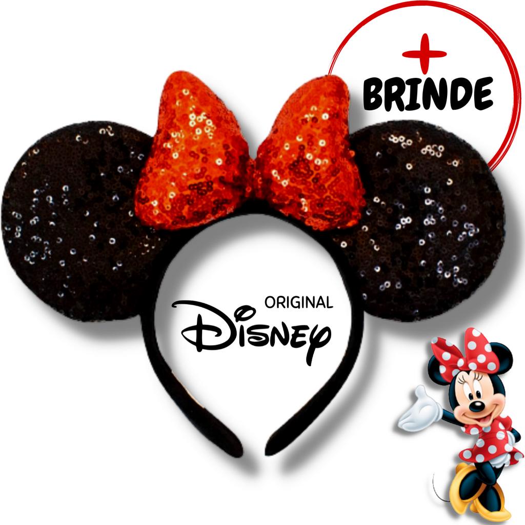 Orelha Minnie Mickey Arquinho Arco Tiara Fantasia Disney Shopee Brasil