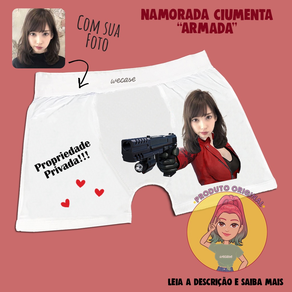 Cueca Personalizada Foto Gun Wecase Shopee Brasil