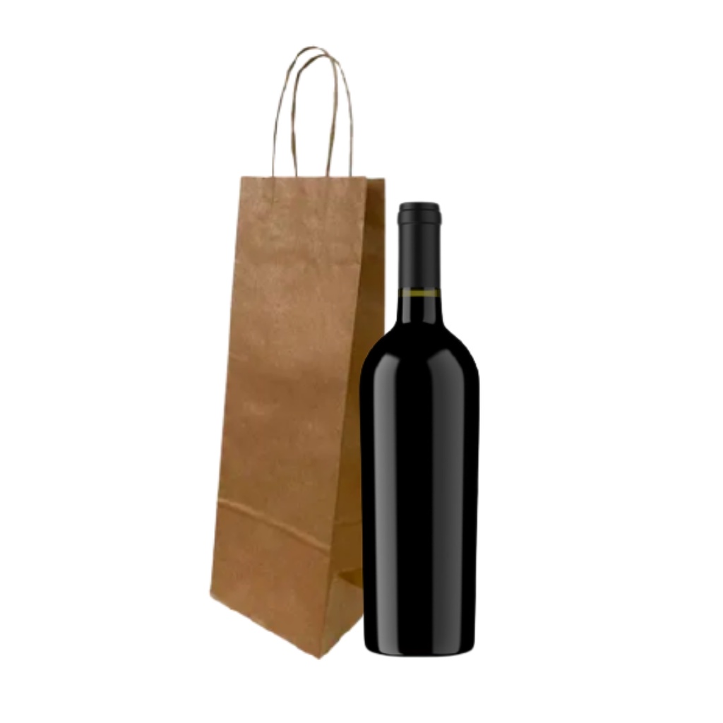 Kit Sacolas Papel Kraft X X Cm Para Garrafa Vinho Bebidas