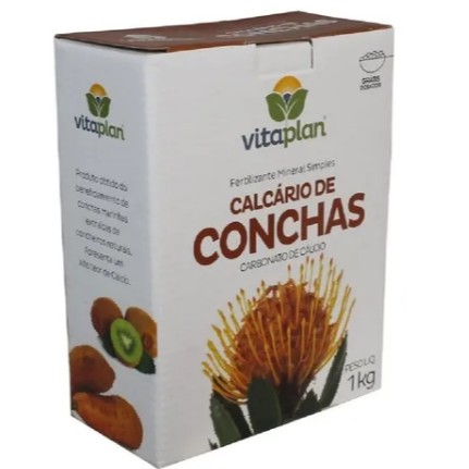 Fertilizante Cálcio Calcário De Conchas Natural 1 Kg Vitaplan Envio