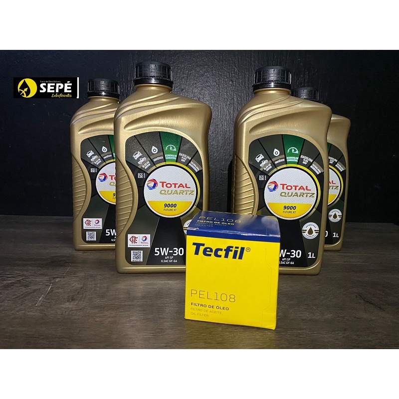 Kit Troca De Oleo Filtro Total Quartz 5w30 Peugeot Citroen 1 6 16v