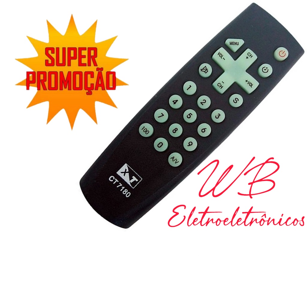 Controle Remoto Toshiba TV Tubo Lumina 7180 Shopee Brasil