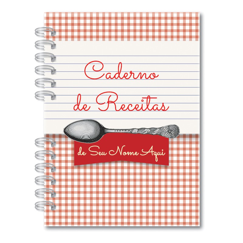 Caderno De Receita Personalizado Capa Dura Vermelho Shopee Brasil