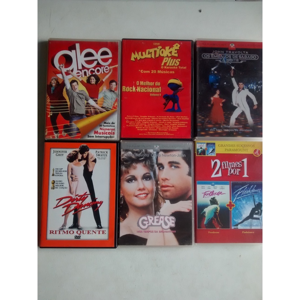 Dvd Grease Dirty Dancing Footloose Flasdance O Melhor Do Rock Nacional