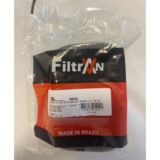 Elemento Filtro Ar Espuma Moto Yamaha Xtz Filtran Shopee Brasil