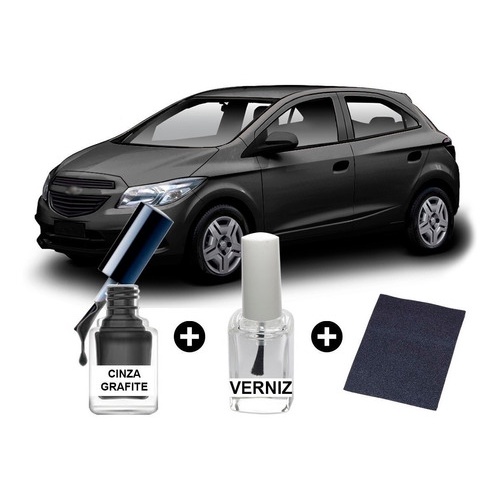 Tinta Tira Risco Automotiva Gm Onix 2018 2019 Grafite Cinza Shopee Brasil