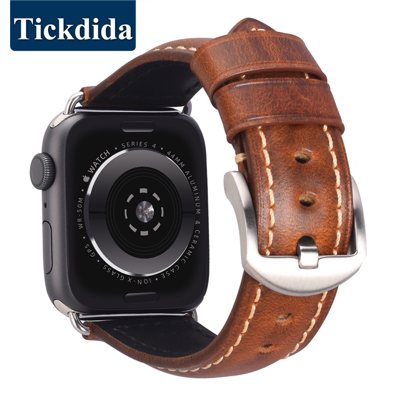 Pulseira De Couro De Vaca Vintage Para Rel Gio Apple S Rie Iwatch