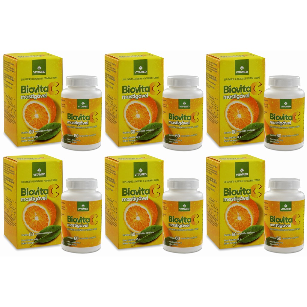 Kit Biovita Mastig Vel Pastilhas De Vitamina C Muito Saborosas