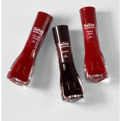 Kit Esmalte Sangria Pipoca Doce Licor De Cereja Dailus Shopee Brasil