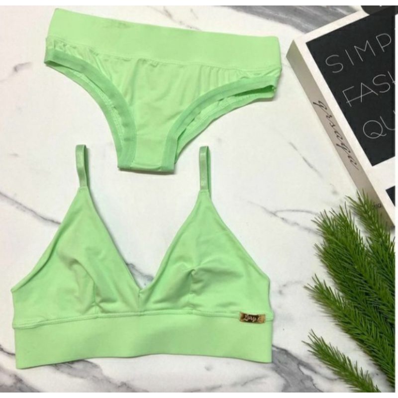 Conjunto De Lingerie Lycra Sem Bojo E Sem Aro Shopee Brasil