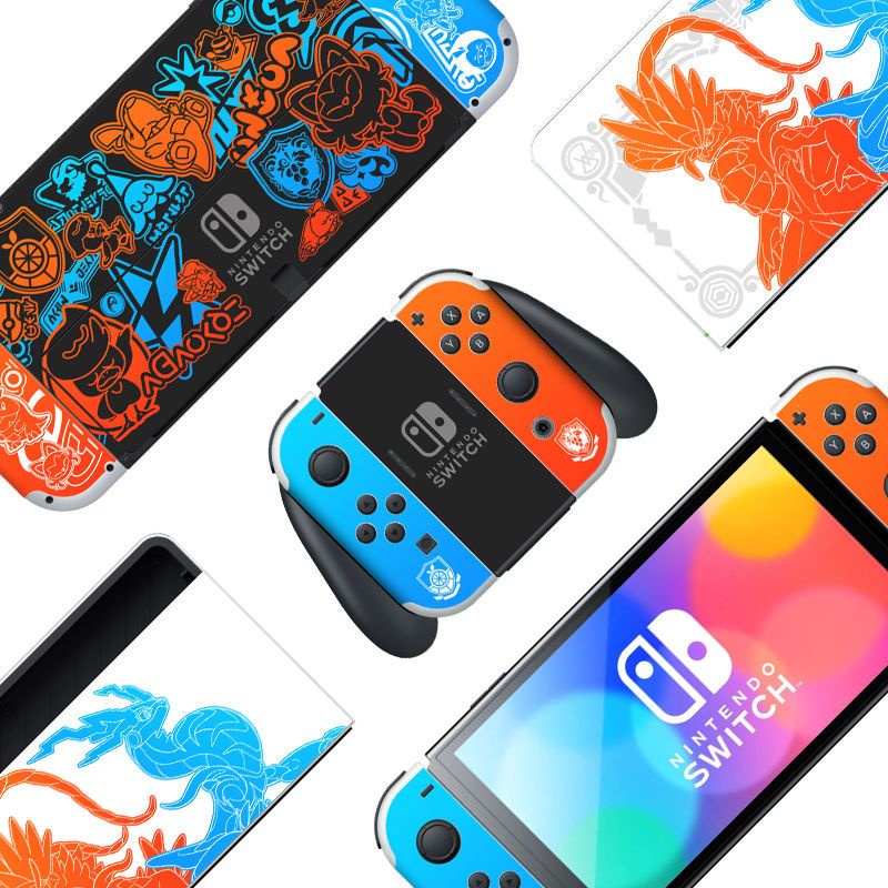 Nintendo Switch Skin Pok Mon Scarlet E Violeta Decalque Adesivos