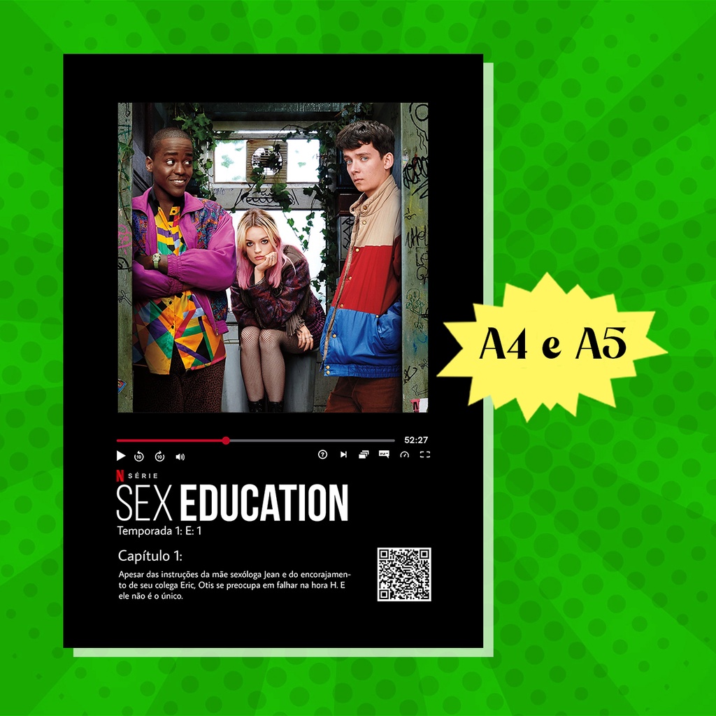 Pôster Série Sex Education Netflix Shopee Brasil