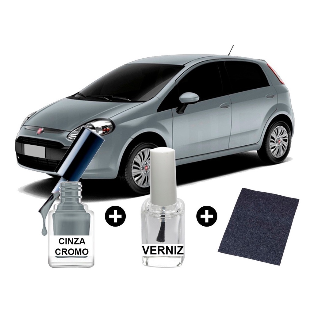 Tinta Tira Risco Automotiva Fiat Cinza Cromo Shopee Brasil