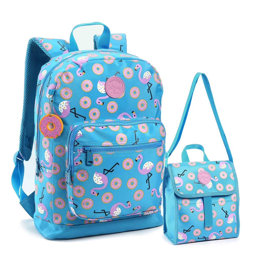 Kit Escolar Infantil Juvenil Mochila Lancheira Termica Merendeira