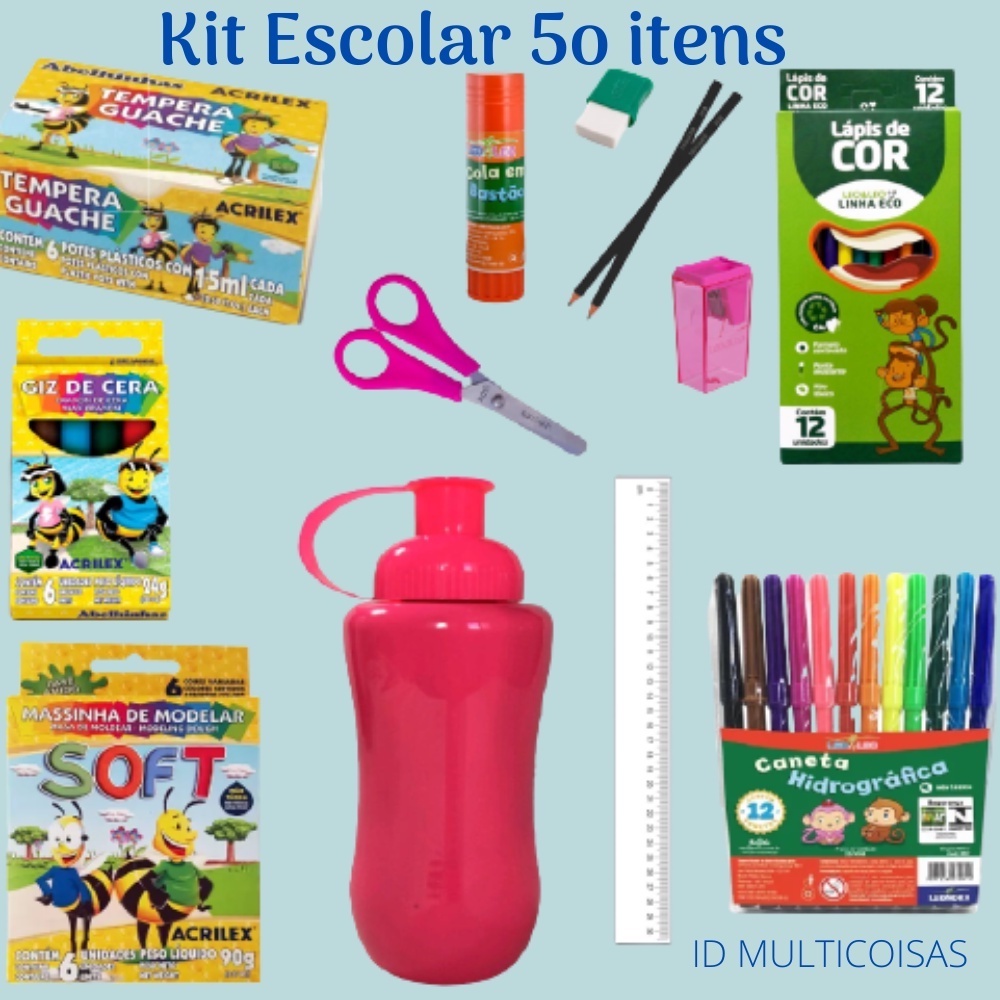 Kit Escolar Completo Itens L O L O Acrilex Shopee Brasil