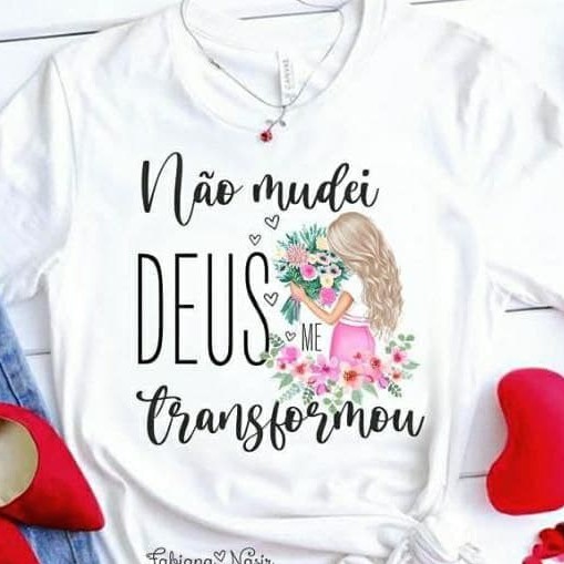 Camiseta Personalizada Evangelica Eu Nao Mudei Foi Deus Que Me