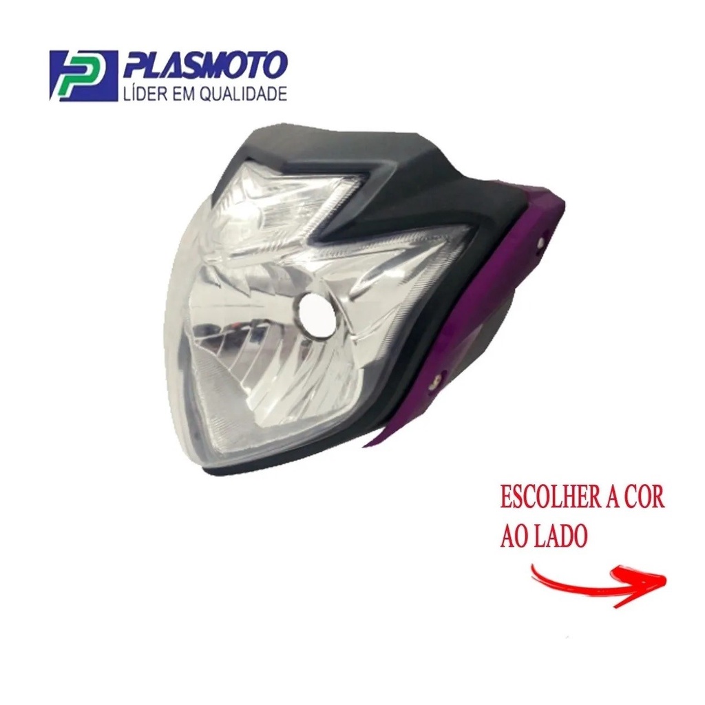 Farol Completo Yamaha Fazer Original Plasmoto Escorrega O Pre O