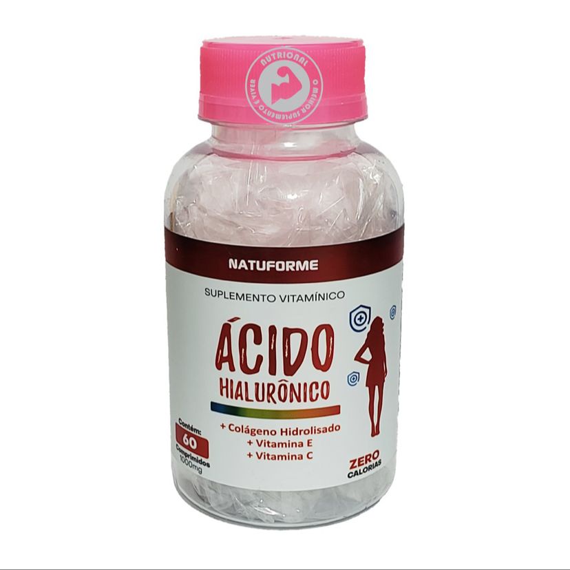 Acido Hialurônico Colágeno Vitamina E Vitamina C 60 Comprimidos